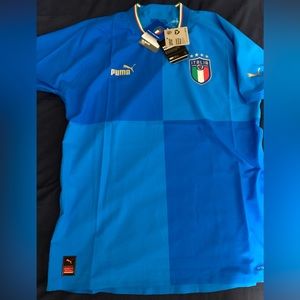 Italy Authentic Puma Men’s Italian Football Federation  Jersey Retail $140